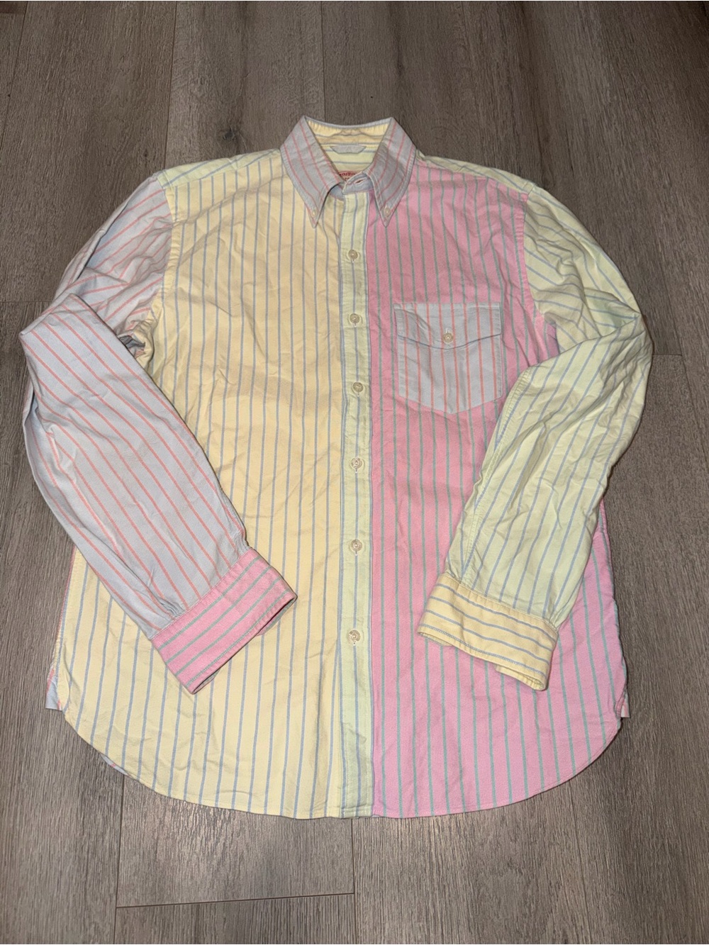 Brooks Brothers Pastel Multi-Striped Button-Down Shirt - Pink, Yellow, Blue